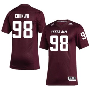 Jesse Chukwu TAMU College Football #98 Men's Game Jersey - Maroon