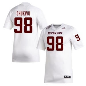 Jesse Chukwu Texas A&M University Replica Men #98 College Football Jersey - White