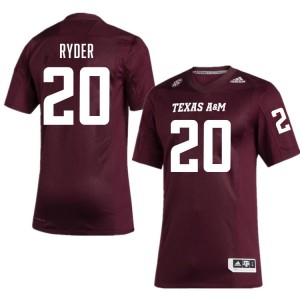 Johnny Ryder TAMU Men's Stitched #20 College Football Jerseys - Maroon