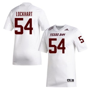 Jordan Lockhart Texas A&M Aggies College Football #54 Men's Embroidery Jerseys - White