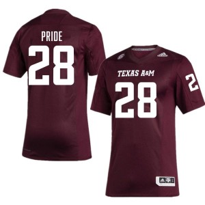 Jordan Pride TAMU College Football #28 High School Men's Jersey - Maroon