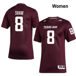 Jordan Shaw Aggies College Football Alumni #8 Women Jersey - Maroon