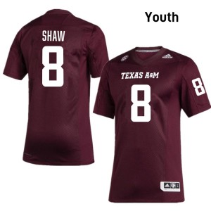 Jordan Shaw Texas A&M Youth #8 College Football Stitched Jersey - Maroon