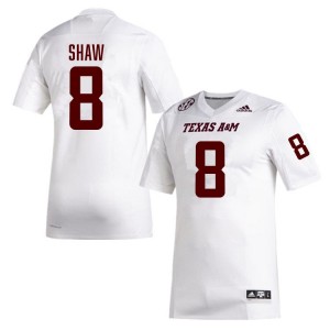 Jordan Shaw TAMU #8 College Football Game Mens Jersey - White