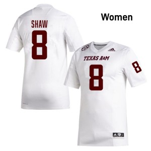 Jordan Shaw Texas A&M College Football #8 Women Player Jerseys - White