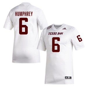 Julio Humphrey Texas A&M University Mens #6 College Football Alumni Jerseys - White