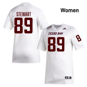 Kade Stewart Aggies College Football 2025-26 Women #89 Jersey - White
