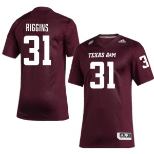 Kelvion Riggins Texas A&M Aggies College Football #31 Alumni Men Jerseys - Maroon