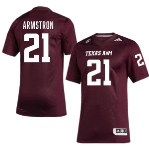 Kiotti Armstrong TAMU Men College Football #21 Limited Jersey - Maroon