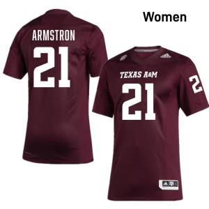 Kiotti Armstrong TAMU College Football #21 Womens Alumni Jersey - Maroon