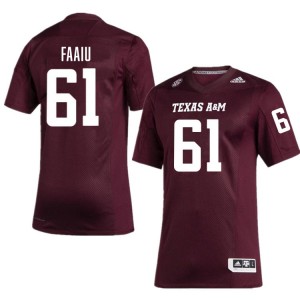 Koli Faaiu TAMU Men's High School #61 College Football Jersey - Maroon