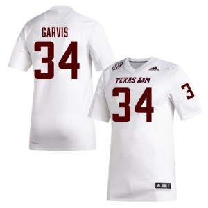 Kyle Garvis Texas A&M University College Football #34 Replica Mens Jersey - White