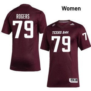Lamont Rogers TAMU 2025 #79 College Football Women's Jerseys - Maroon