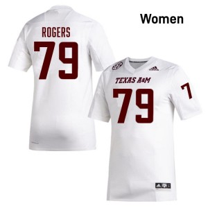 Lamont Rogers Texas A&M University College Football 2025-26 #79 Women Jersey - White