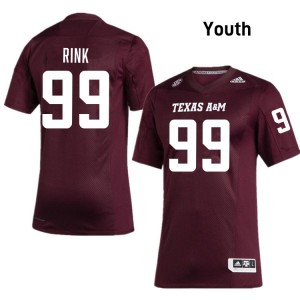 Landon Rink Texas A&M University Stitched #99 College Football Youth Jersey - Maroon