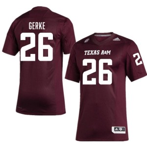 Layne Gerke TAMU College Football #26 Men High School Jersey - Maroon
