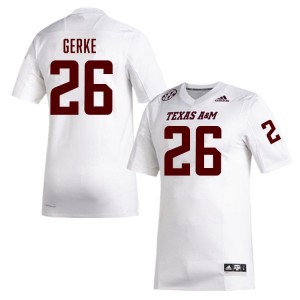 Layne Gerke Texas A&M Aggies Mens College Football Player #26 Jerseys - White