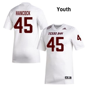 Levi Hancock Texas A&M University #45 College Football High School Youth Jerseys - White