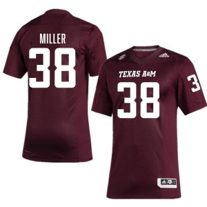 Luke Miller Texas A&M University College Football Men #38 Embroidery Jerseys - Maroon