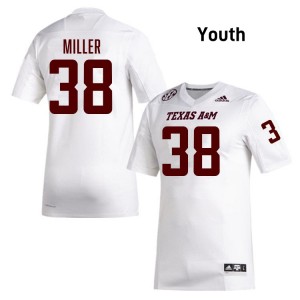Luke Miller Aggies High School #38 Youth College Football Jersey - White