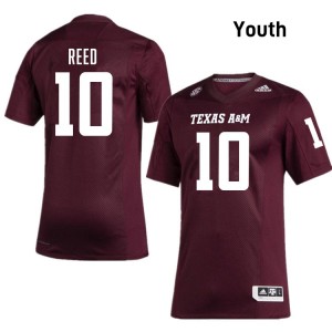 Marcel Reed Aggies Stitched #10 College Football Youth Jerseys - Maroon