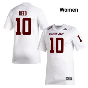 Marcel Reed Texas A&M College Football Women #10 Stitched Jerseys - White