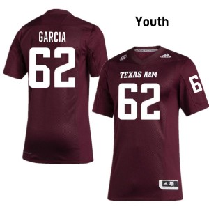 Marcus Garcia Texas A&M University Youth College Football Game #62 Jersey - Maroon