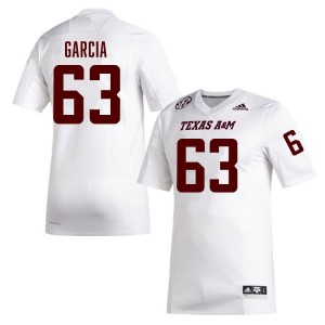 Marcus Garcia Aggies Mens #62 College Football Game Jerseys - White