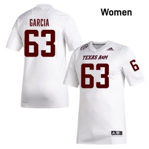 Marcus Garcia TAMU #62 College Football 2025-26 Womens Jersey - White