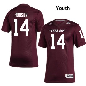 Micah Hudson Texas A&M 2025-26 College Football Youth #14 Jersey - Maroon