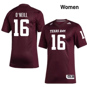 Miles O'Neill Texas A&M Aggies College Football Women Official #16 Jersey - Maroon