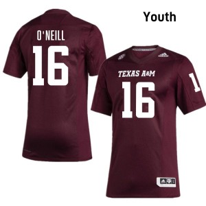Miles O'Neill TAMU Youth College Football 2025 #16 Jerseys - Maroon