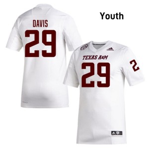 Myles Davis Texas A&M Aggies College Football Youth University #29 Jersey - White