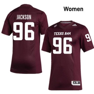 Nathan Jackson Texas A&M Womens Official College Football #96 Jersey - Maroon