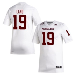 Paxton Land Aggies Limited Men's #19 College Football Jersey - White