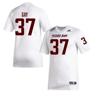 Peyton Gay TAMU Men's #37 College Football NCAA Jersey - White