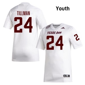 Ramarian Tillman Texas A&M Aggies College Football Youth Game #24 Jersey - White