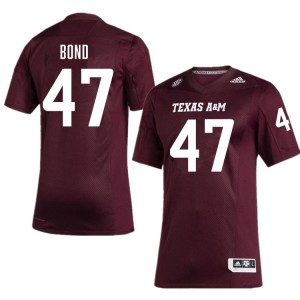 Randy Bond TAMU Mens #47 College Football High School Jersey - Maroon