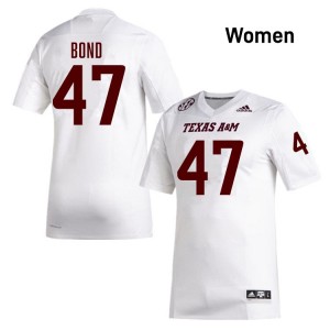 Randy Bond Texas A&M University College Football Womens Player #47 Jerseys - White