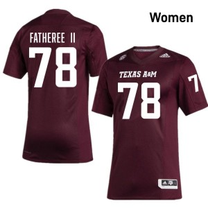 Reuben Fatheree II Texas A&M University College Football #78 Women's Limited Jersey - Maroon
