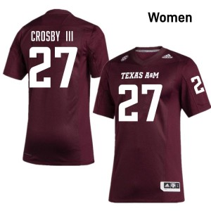 Ronnie Crosby III Texas A&M #27 College Football Limited Womens Jersey - Maroon