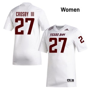 Ronnie Crosby III Texas A&M Aggies #27 Womens NCAA College Football Jersey - White