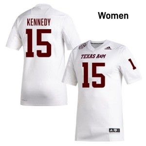 Rylan Kennedy Texas A&M University College Football Womens #15 Jerseys - White