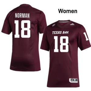 TK Norman Texas A&M Limited #18 Women's College Football Jersey - Maroon
