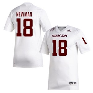 TK Norman Texas A&M #18 Mens College Football Game Jerseys - White
