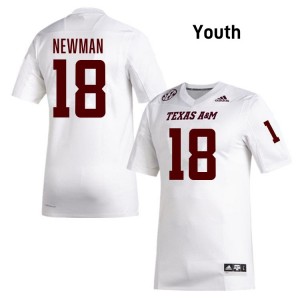 TK Norman Texas A&M Aggies 2025 #18 Youth College Football Jersey - White