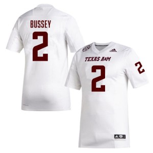 Terry Bussey Texas A&M Aggies #2 Game Men's College Football Jerseys - White