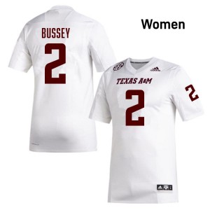 Terry Bussey Aggies Player Women's #2 College Football Jersey - White