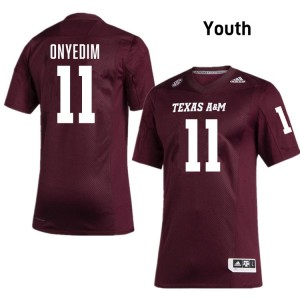 Tyler Onyedim Texas A&M Alumni #11 Youth College Football Jerseys - Maroon