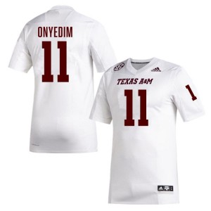 Tyler Onyedim Texas A&M College Football Player #11 Men Jersey - White
